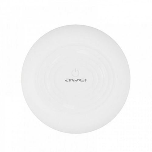Бездротове зарядний пристрій Awei W7 10w з підсвічуванням 7 кольорів White, універсальна бездротова зарядка 10 Вт Авей Білий