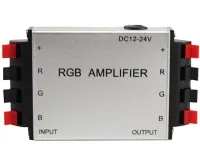 Універсальний двоплатний Підсилювач напруги RGB Amplifier XM-01 12V-24V 6A для світлодіодної LED стрічки, контролер 12В для лід стрічок Сріблястий