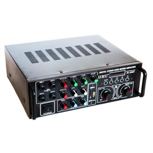 Стерео підсилювач потужності звуку UKC PA - 329bt 240W з караоке і Bluetooth