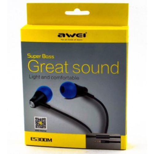 Проводные наушники Awei ES300M Super Bass Silver cеребристые