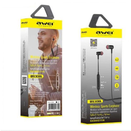 Бездротові Bluetooth навушники Awei B930bl Black, чорні