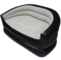 Надувний двомісний диван крісло Avenli 98139 Inflatable Sofa до 200 кг для відпочинку, Флокірований пуф ліжко XL-1134 138х87х71 см для дому