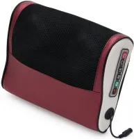 Масажна подушка для спини і шиї Massage Cushion FG214 3 режими роботи з підігрівом 24w роликовий масажер FG - 214 15 кульок від мережі і прикурювача