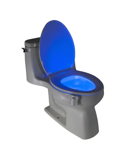 Автономная цветная LED подсветка Light Bowl Toilet Led для унитаза с датчиком движения и света 8 цветов, Светодиодный светильник в унитаз Белый