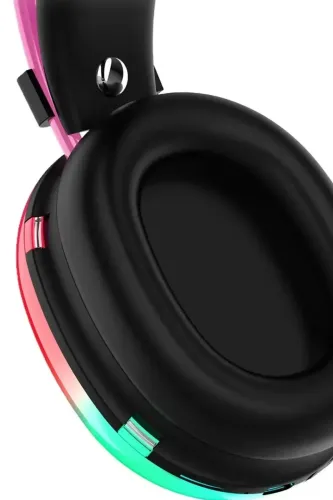 Накладні бездротові навушники Bluetooth Welike WK-30 з RGB підсвічуванням Повнорозмірні блютуз стереонавушники з портом AUX для комп'ютера і ноутбука