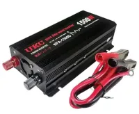 Автомобільний перетворювач інвертор UKC NFA-1500D 12V-220V з чистою синусоїдою 1500W, Автоперетворювач напруги струму AC/DC від акумулятора