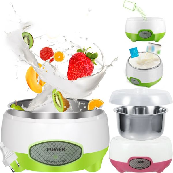 Автоматична йогуртниця Yogurt Maker Machine 15W 1000 мл апарат для приготування 7 видів домашнього йогурту, кисломолочних продуктів від мережі 1 л