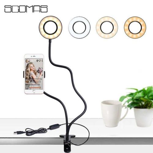 Держатель на гибкой ножке для мобильного телефона с Led подсветкой Professional Live Streaming