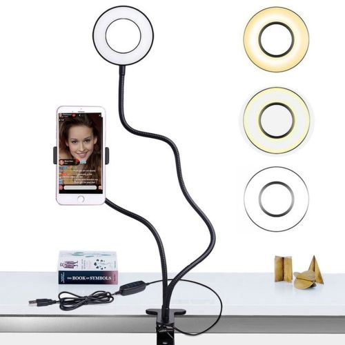 Держатель на гибкой ножке для мобильного телефона с Led подсветкой Professional Live Streaming