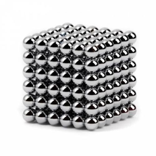 Неокуб Оригинал Neocube Silver 216 шариков 5мм в боксе серебристый