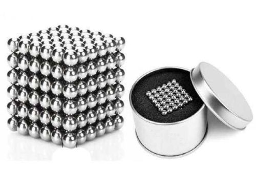 Неокуб Оригинал Neocube Silver 216 шариков 5мм в боксе серебристый