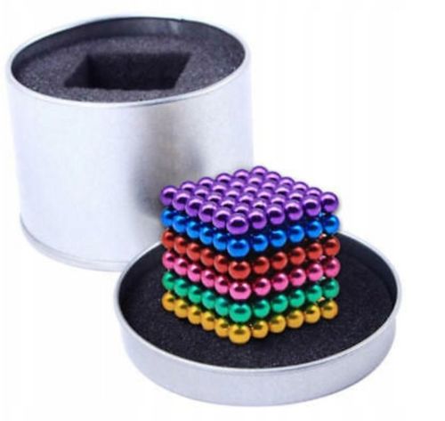 Кольоровий неокуб Веселка оригінал Neocube Rainbow Mix colour 216 кульок 5мм в боксі