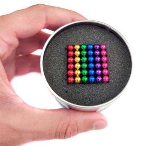 Кольоровий неокуб Веселка оригінал Neocube Rainbow Mix colour 216 кульок 5мм в боксі