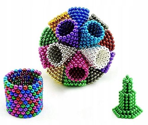 Кольоровий неокуб Веселка оригінал Neocube Rainbow Mix colour 216 кульок 5мм в боксі