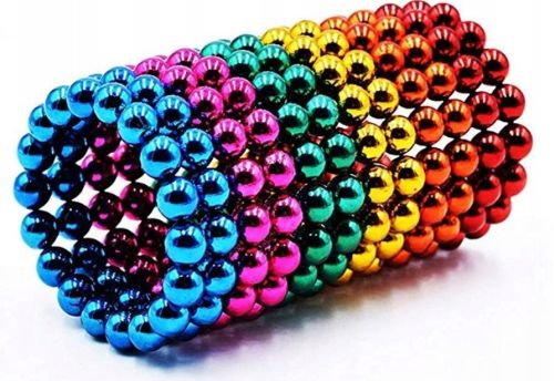 Кольоровий неокуб Веселка оригінал Neocube Rainbow Mix colour 216 кульок 5мм в боксі