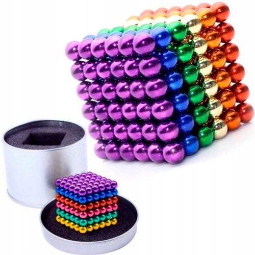 Кольоровий неокуб Веселка оригінал Neocube Rainbow Mix colour 216 кульок 5мм в боксі