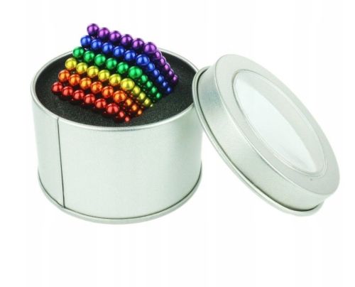 Кольоровий неокуб Веселка оригінал Neocube Rainbow Mix colour 216 кульок 5мм в боксі