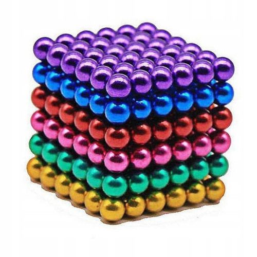 Кольоровий неокуб Веселка оригінал Neocube Rainbow Mix colour 216 кульок 5мм в боксі