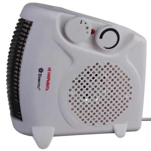 Підлоговий електричний тепловентилятор дуйка Domotec MS-5903 2000W, переносний настільний обігрівач 2 в 1 з терморегулятором Домотек MS5903 Білий
