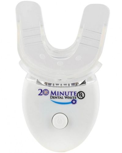 Зубна щітка капа 20 Minute Dental White для відбілювання зубів, Комплект відбілювач для догляду за порожниною рота з УФ підсвічуванням від батарейок