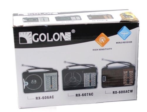 Портативний радіоприймач Golon RX-606ac, бездротове акумуляторне, всехвильовий FM радіо приймач