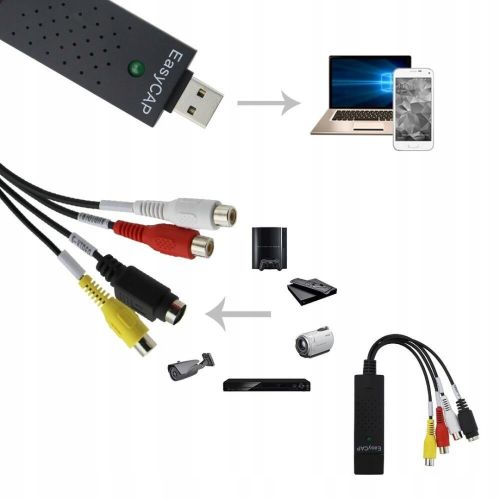 USB карта відеозахоплення EasyCAP адаптер оцифровка Easy Cap Ізі кап