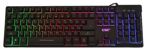 USB дротова комп'ютерна клавіатура UKC ZYG-800 з підсвічуванням
