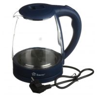 Стеклянный электрочайник Domotec MS-8211 Blue 2200W 2.2 л, чайник электрический с цветной RGB подсветкой