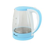 Стеклянный электрочайник Domotec MS-8214 Sky Blue 2200W 2.2 л, чайник электрический с цветной RGB подсветкой