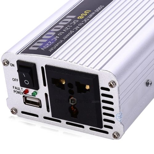 Автомобільний інвертор 12v-220v 1000W перетворювач напруги, 12В 220В 1000Вт