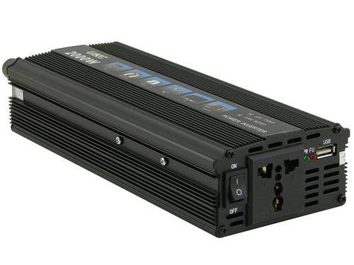Автомобільний інвертор UKC AC / DC 12V-220V 2000W, авто перетворювач струму 12В 220В 2000Вт (12V 220V)