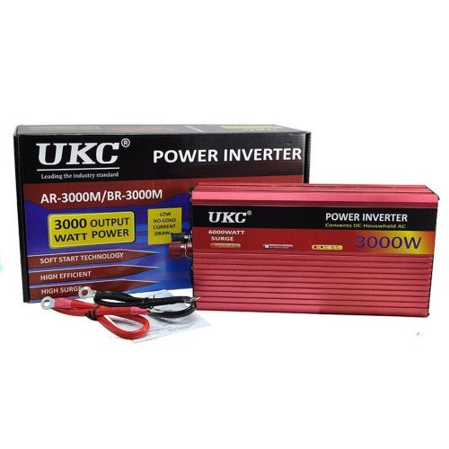 Автомобільний перетворювач напруги UKC BR-3000M 24V-220V 3000W авто інвертор з функцією плавного пуску