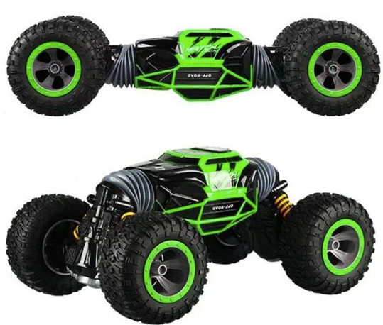 Машинка перевертиш на радіокеруванні Hyper Leopard King UD2169A Green Машинка-перевертиш Леопард Зелена