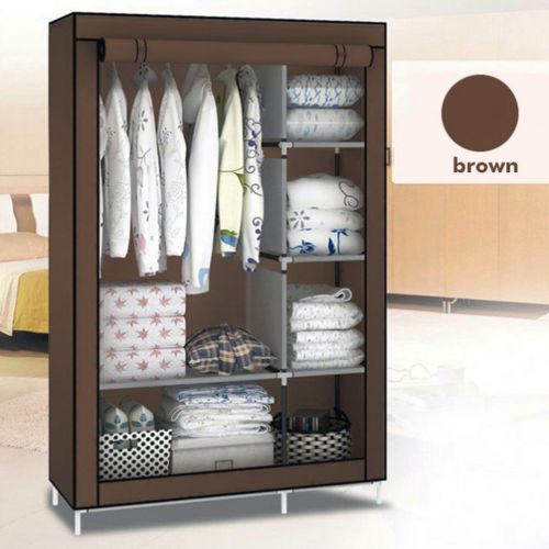 Тканинний шафа-органайзер для речей Storage Wardrobe HCX 88105 brown 105*45*175 см KM-105
