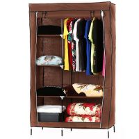 Тканинний шафа-органайзер для речей Storage Wardrobe HCX 88105 brown 105*45*175 см KM-105