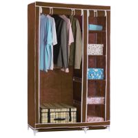 Тканинний шафа-органайзер для речей Storage Wardrobe HCX 88105 brown 105*45*175 см KM-105