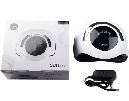 Професійна УФ лампа SUN Boost BQ-5T 120W для манікюру і педикюру 120w, апарат LED UV для полімеризації та сушіння гель лаку для нігтів Сан Bq5t Біла