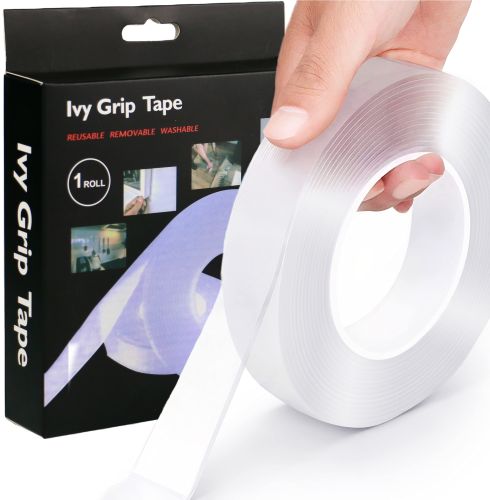 Багаторазова надміцна кріпильна гелієва стрічка Ivy Grip Tape 5 м, Надсильна прозора двостороння клейка скотч 5 метрів нано-стрічка