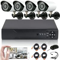 Комплект відеоспостереження відеореєстратор UKC DVR KIT CAD D001 2MP \ 4ch 4-канальний, набір вуличних 4 камер для зовнішнього спостереження 7004