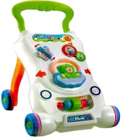 Дитячі розвиваючі ходунки каталка Qichun Toys 696-R15 2в1, Дитячий ходунок Children Music Walker на коліщатках з музичними ефектами для дітей