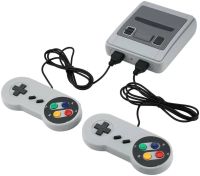 Портативна ігрова ретро приставка Dendy 620 ігор Денді 8 Bit Super Mini SFC, Дитяча консоль 8 біт з двома джойстиками і вбудованими іграми Сіра