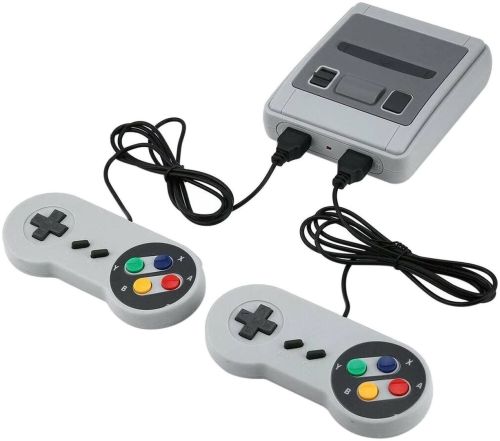 Портативна ігрова ретро приставка Dendy 620 ігор Денді 8 Bit Super Mini SFC, Дитяча консоль 8 біт з двома джойстиками і вбудованими іграми Сіра