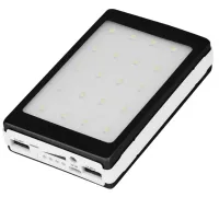 Портативний зарядний Power Bank Solar 90000 mAh C Led ліхтариком УМБ Metal Чорний На сонячній батареї Павербанк, зовнішній акумулятор, PowerBank 