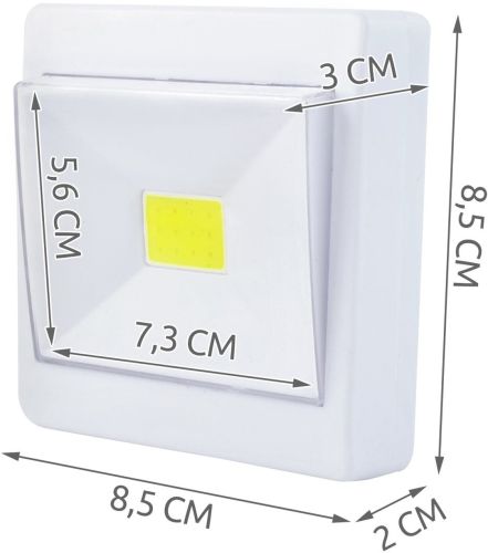 Світлодіодний настінний LED світильник COB UP! LP-9102E на батарейках light switch бездротовий переносний вимикач, підсвічування на магніті липучці