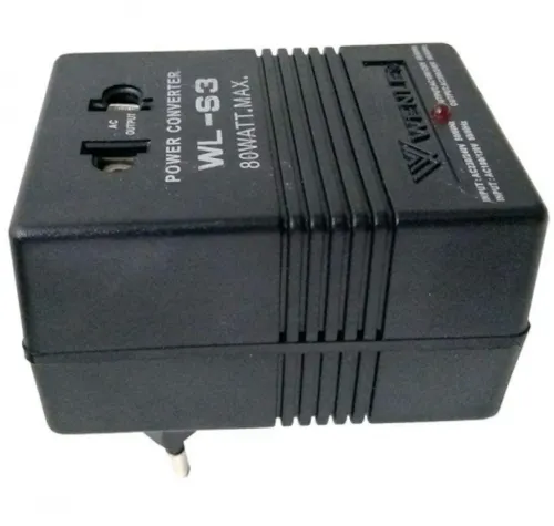 Універсальний понижувальний адаптер перетворювач напруги Wenle WL-S3 2в1 220V-110V 220v-110v конвертер 220В-110В з перемикачем у розетку