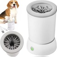Автоматична лапомойка Pet Foot Wash 827-6 з силіконовими щетинками для миття лап собак і кішок акумуляторна мийка стакан Очищувач для тварин