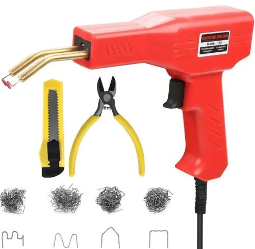 Електричний паяльник степлер Plastic Welding Gun H50 для пластику зі скобами різних видів, пістолет для пайки пластмаси і бамперів від мережі 220V