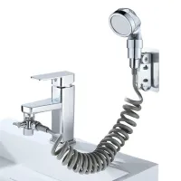 Душова насадка на кран Mix Shower Mini з гнучким шлангом і кріпленням на змішувач, Душовий комплект з адаптером аератором для підключення душа