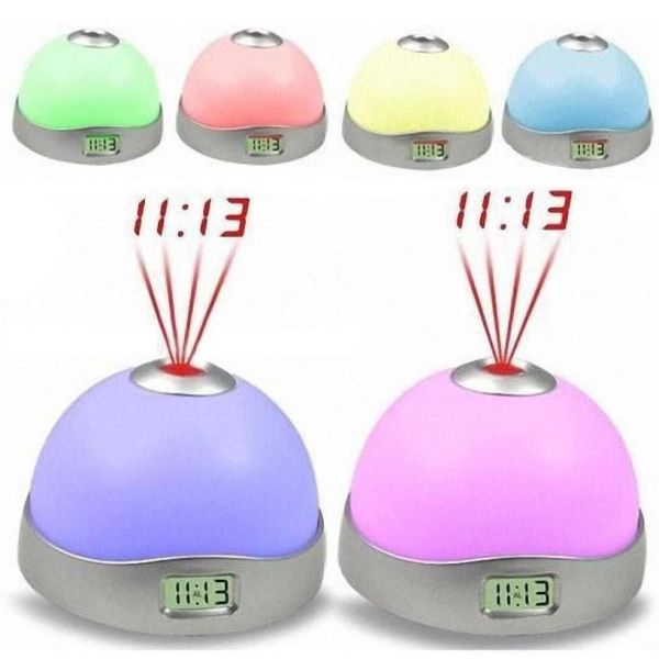 Годинник з проектором на стелю, нічник з проекційними годинами Night light 2091 годинник-нічник зоряне небо