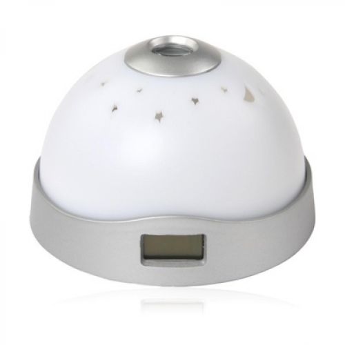 Годинник з проектором на стелю, нічник з проекційними годинами Night light 2091 годинник-нічник зоряне небо